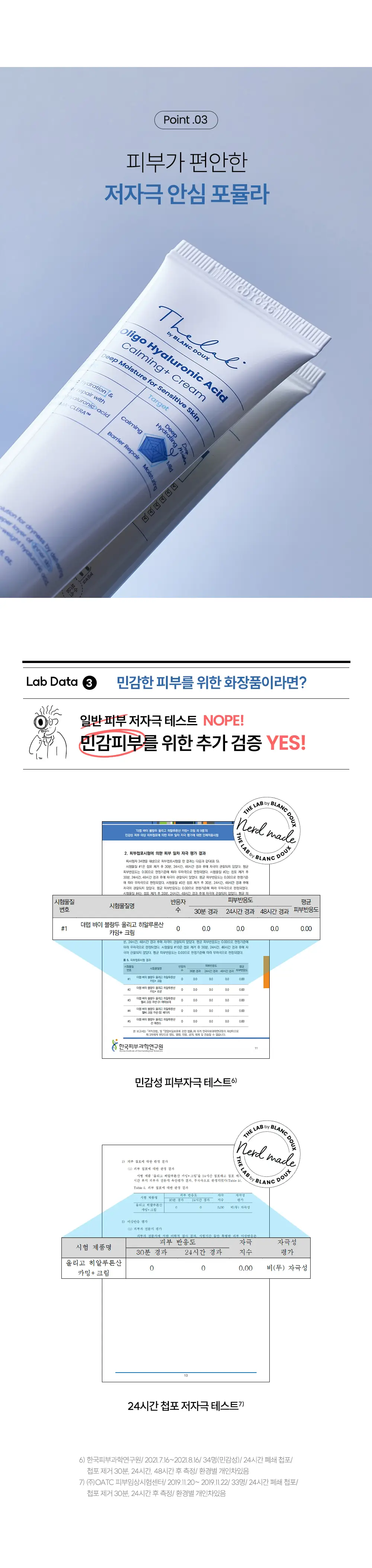 [장벽UP] 더랩바이블랑두 저분자 히알루론산 카밍+ 크림 80ml 대용량 기획(+20ml) 상세페이지 6